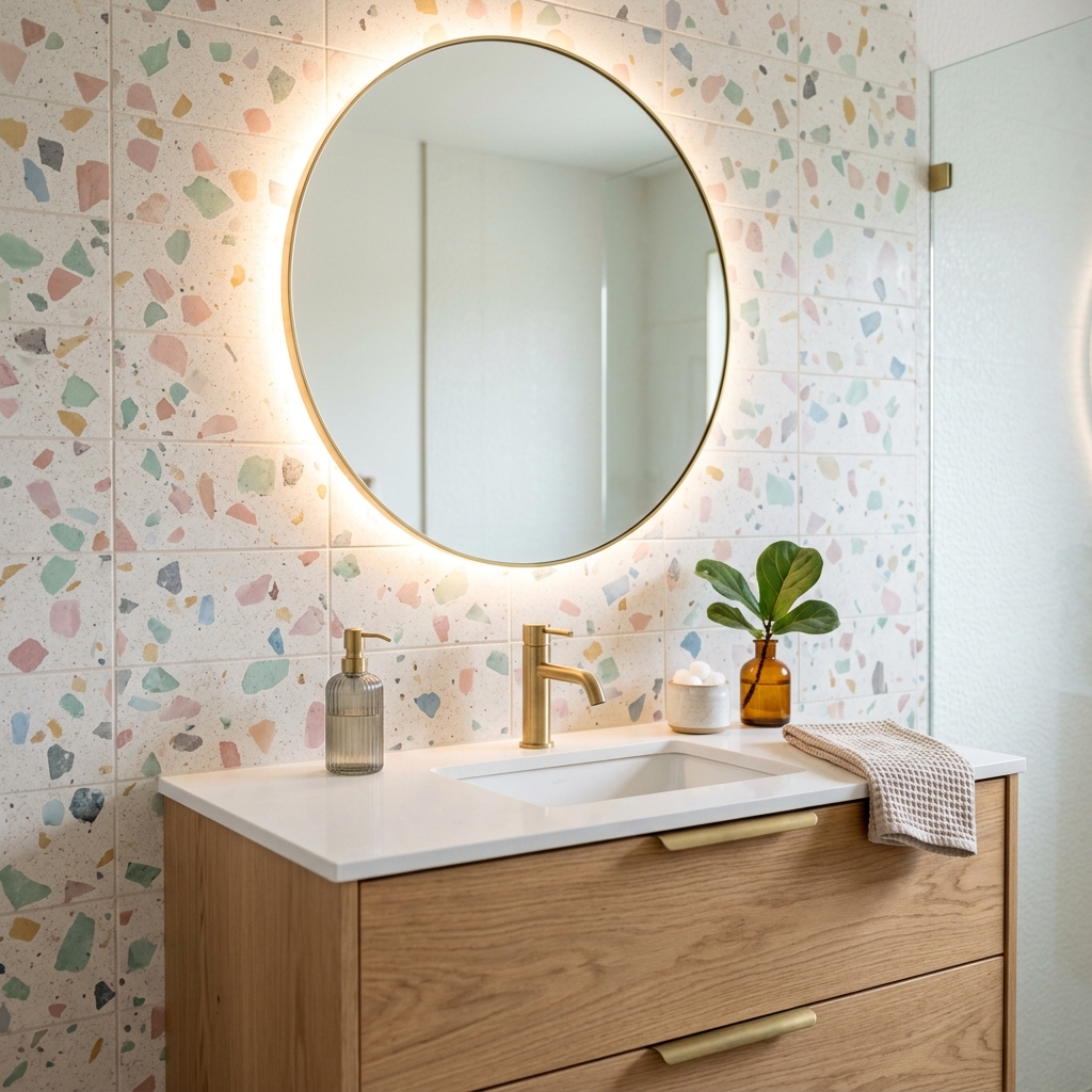 Boutique Terrazzo Vanity Backsplash